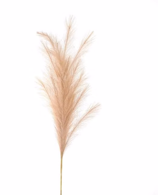 KDMK Large Faux Pampas Grass Stem Botanical Boho Decor in Blue and Beige
