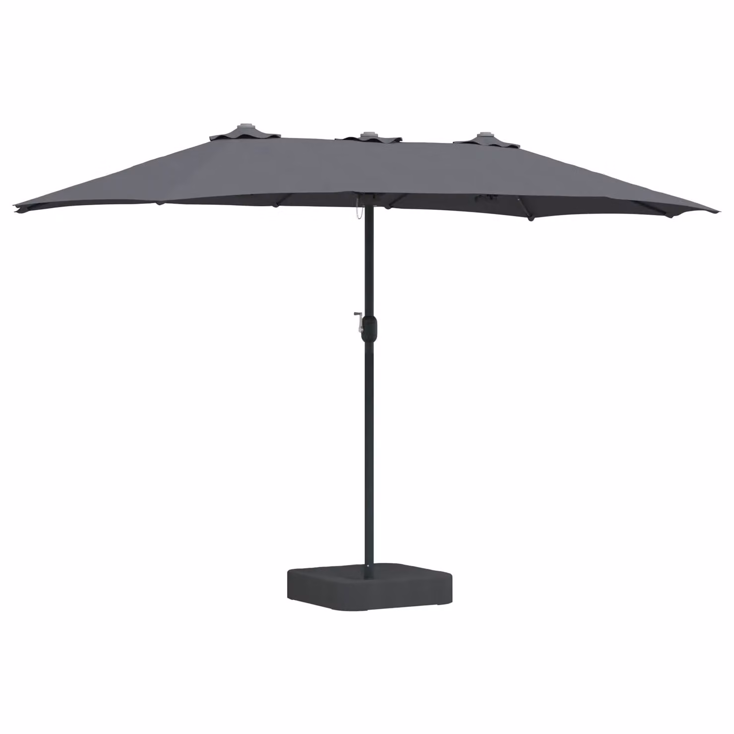 Berkfield Home Folding Garden Parasol in Anthracite, W/D/H: 385 x 209 x 244 cm – 2