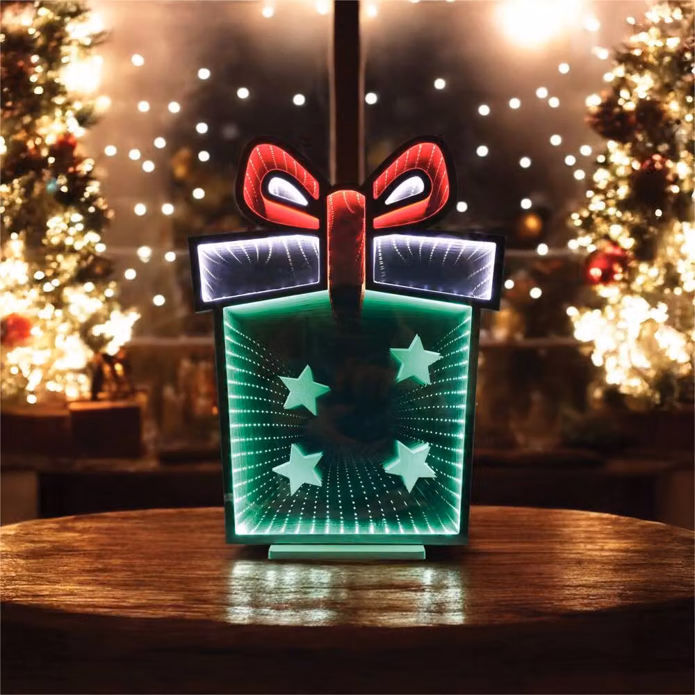 Xmas Haus Multicolour LED Giftbox Infinity Light, W: 42 cm, H: 56 cm – 3