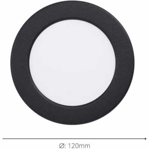 Loops Black LED Ceiling Spotlight, Dimmable, IP44 Rated, GU10 Downlight with Bulb Included – 3