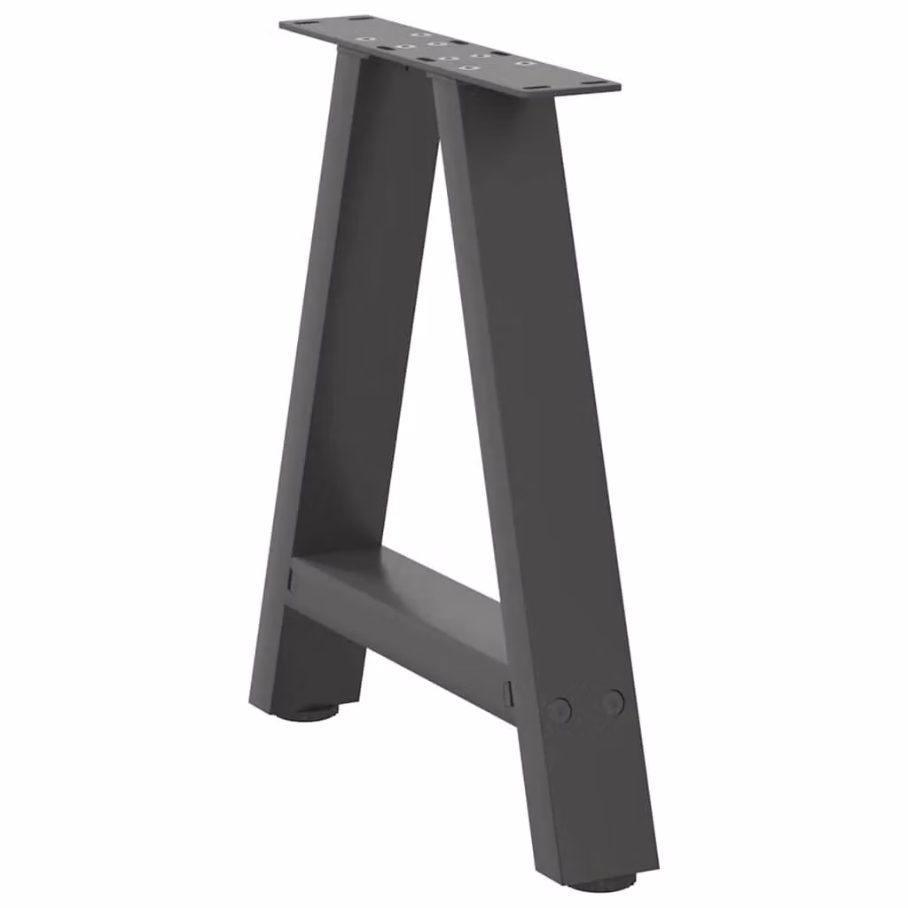Berkfield Home A-Shaped Steel Coffee Table Legs, 2 Pieces, Anthracite Black, H 50 x W 42.5-43 cm – 3