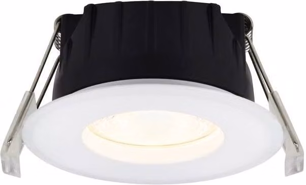 Nordlux Rosalee LED Recessed Downlight, White Metal, IP65 Bathroom Lighting, 2700K