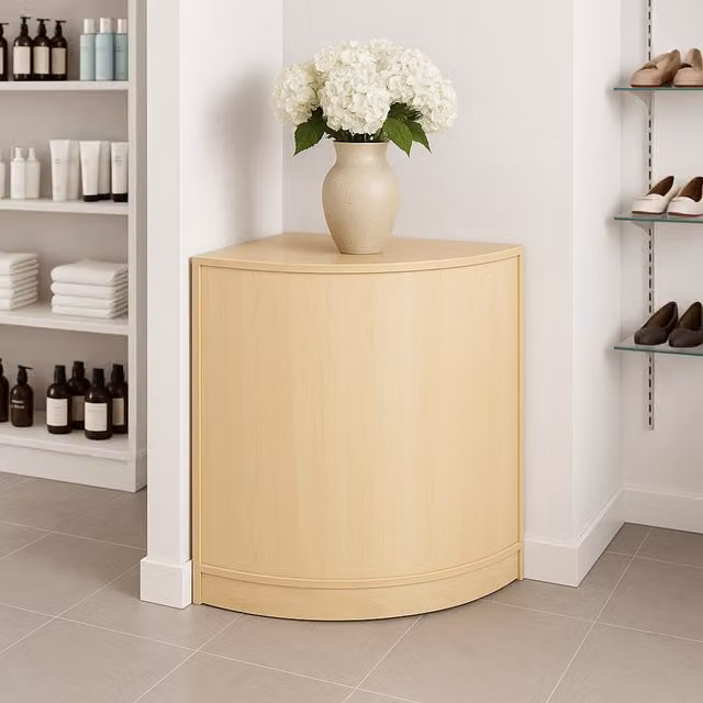 Monster Shop CM60 Retail Shop Corner Counter in Beige MDF