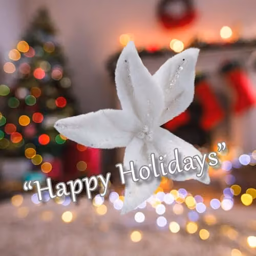VFM e-Store White Poinsettia Floral Christmas Pendant Decoration, W/D/H: 16 x 8 x 8 cm – 3