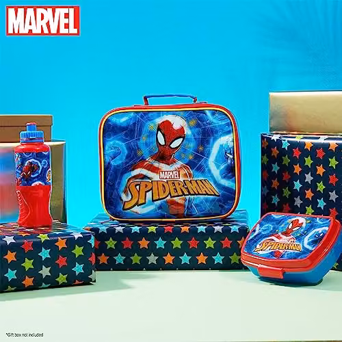 Marvel Spiderman 3 Piece Insulated Lunch Set with 430ml Water Bottle, Multicolour – 2