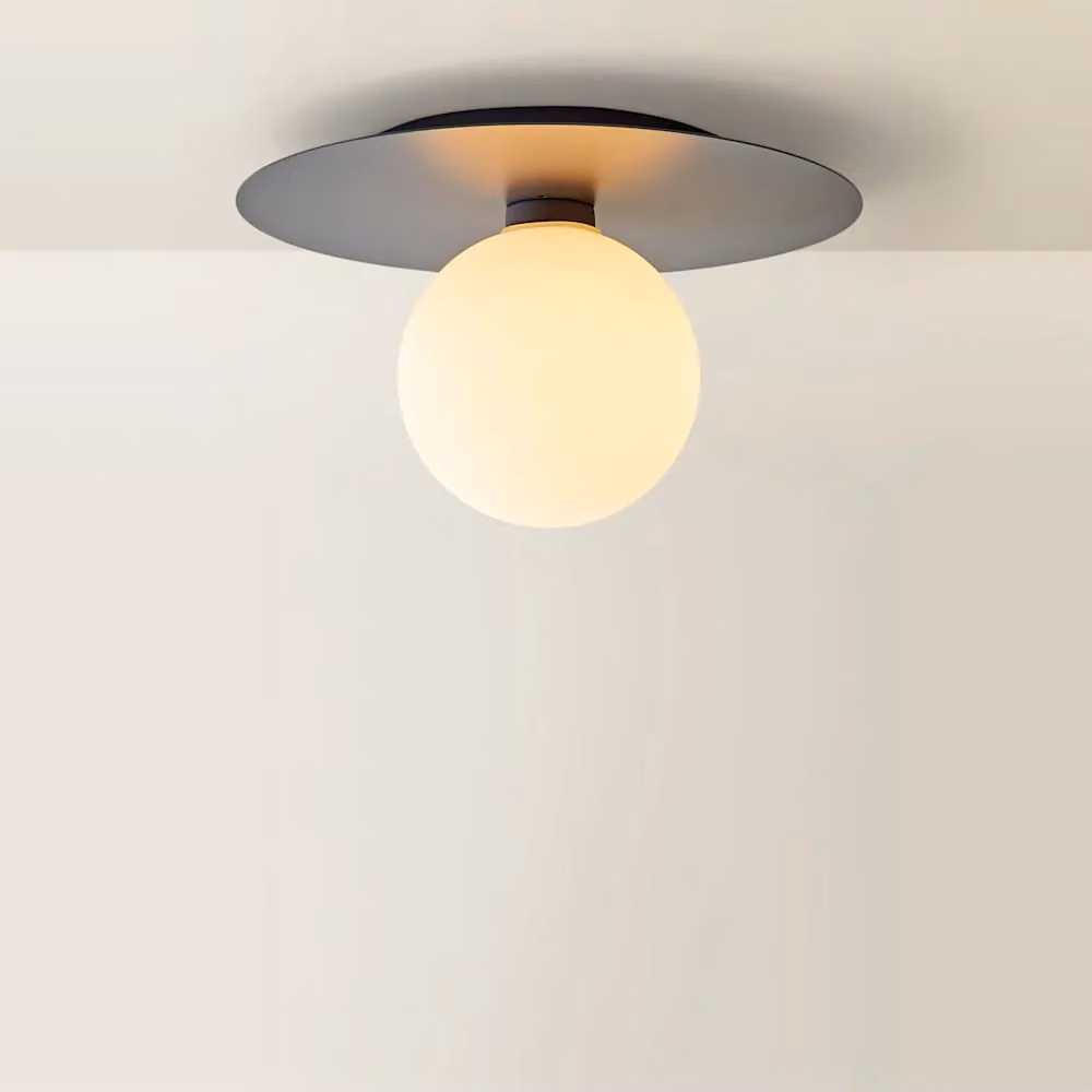 ValueLights Darla Blue Frosted Globe IP44 Rated Bathroom Flush Ceiling Light with Bulb – 2