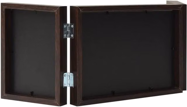 Berkfield Home Trifold Photo Frame Collage in Dark Brown, W/D/H: 22 x 15 x 3 cm – 1