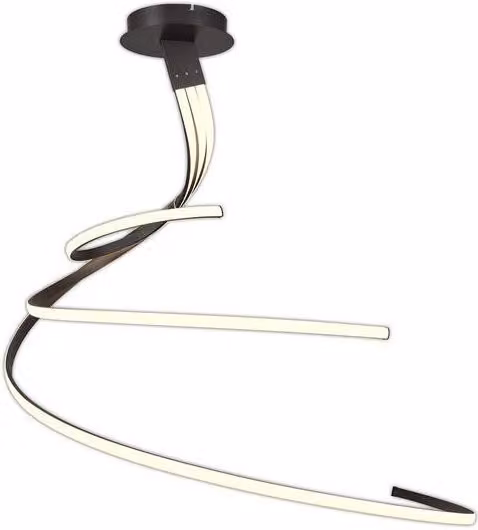 Netlighting Nur XL Semi Flush Ceiling Light in Brown Oxide with Dimmable Warm White LED