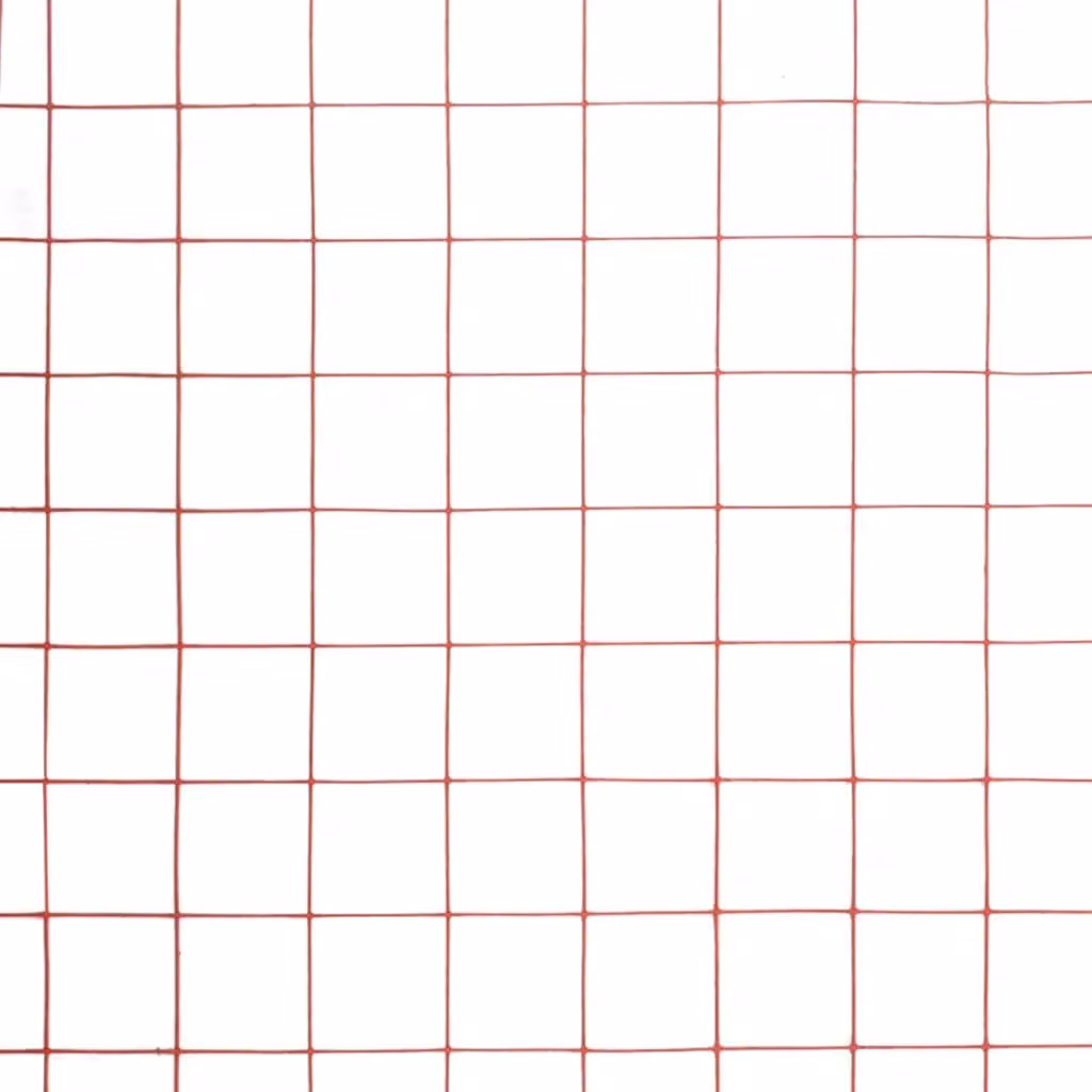 Berkfield Home Red PVC Coated Steel Chicken Wire Fence, 25 x 0.5 m – 3