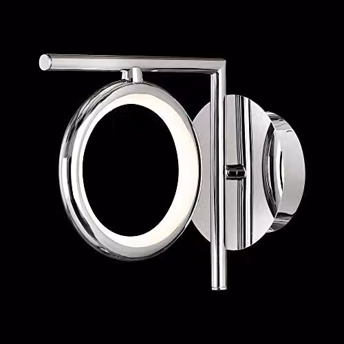 Netlighting Olimpia LED Ring Wall Light, 8W, 3000K Warm White, 600lm, Chrome/Silver – 2