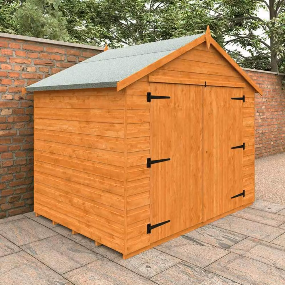 Buttercup Farm Apex Compact 12mm Wooden Shed in Burnt Orange – 2
