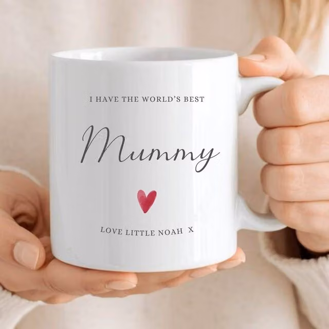 Aye Do Gifts Personalised I Have The World's Best Mummy Mug in White and Red