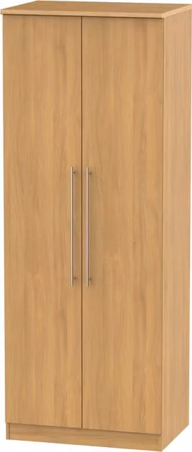 Ready Assembled 2 U Carlton Tall Double Hanging Wardrobe in Natural – 1
