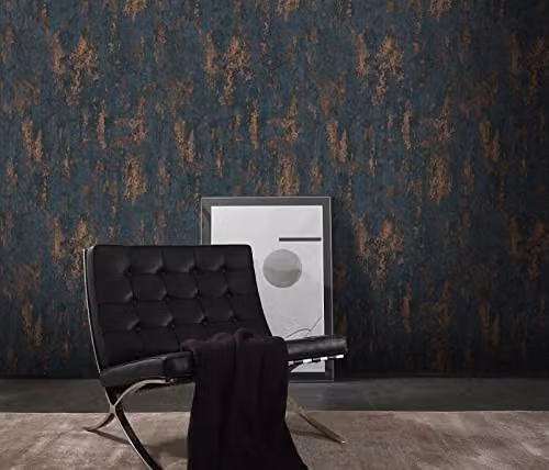 Erismann Casual Chic 1027344/10273-45 Blue Abstract Modern Non-Woven Vinyl Wallpaper Roll – 1
