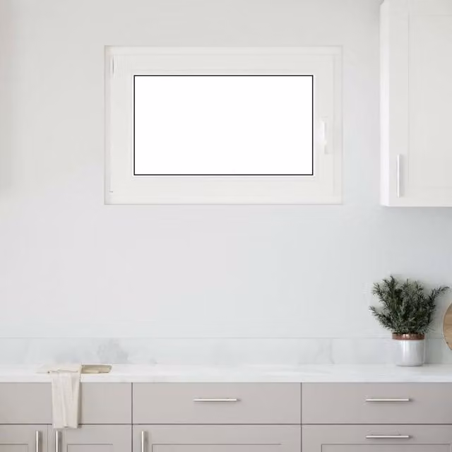 Berkfield Home RISOR White Plastic Basement Tilt and Turn Window, W: 90 cm, H: 60 cm, DIN Left