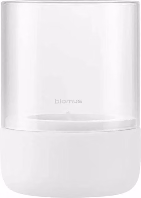 Blomus Calma Lantern S Lily White Concrete and Glass Tabletop Lantern