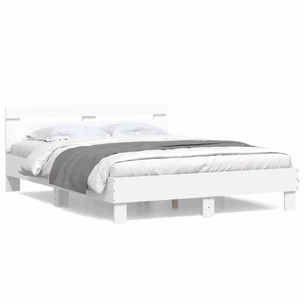 Berkfield Home White Engineered Wood King Size Bed Frame W/D/H: 150 x 200 cm – 2