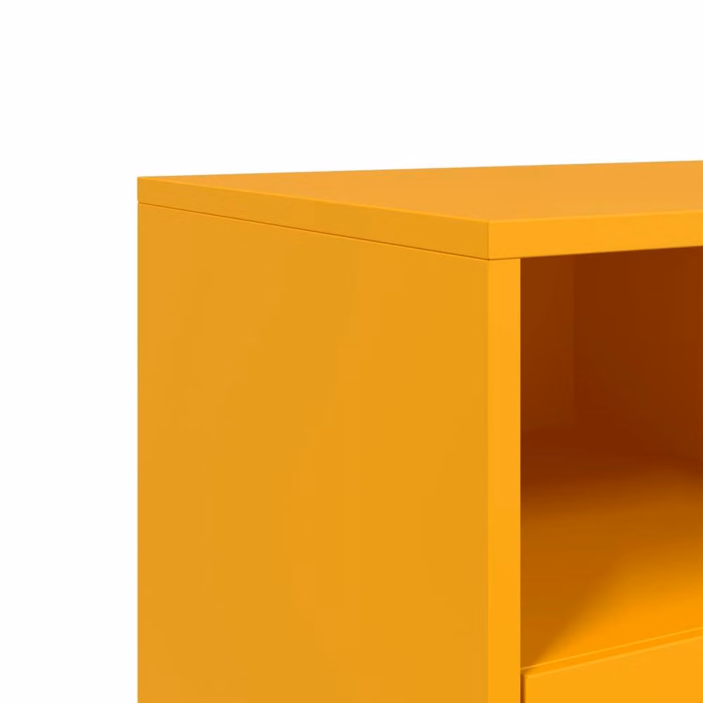 Berkfield Home TV Cabinet in Mustard Yellow, W: 68 cm, D: 39 cm, H: 60.5 cm – 5
