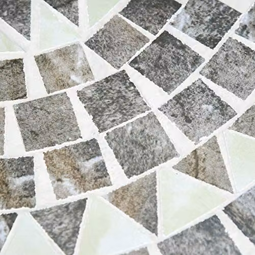 Outsunny Mosaic Garden Side Table with Ceramic Top, Grey and Green, Diameter: 60 cm, Height: 71 cm – 5