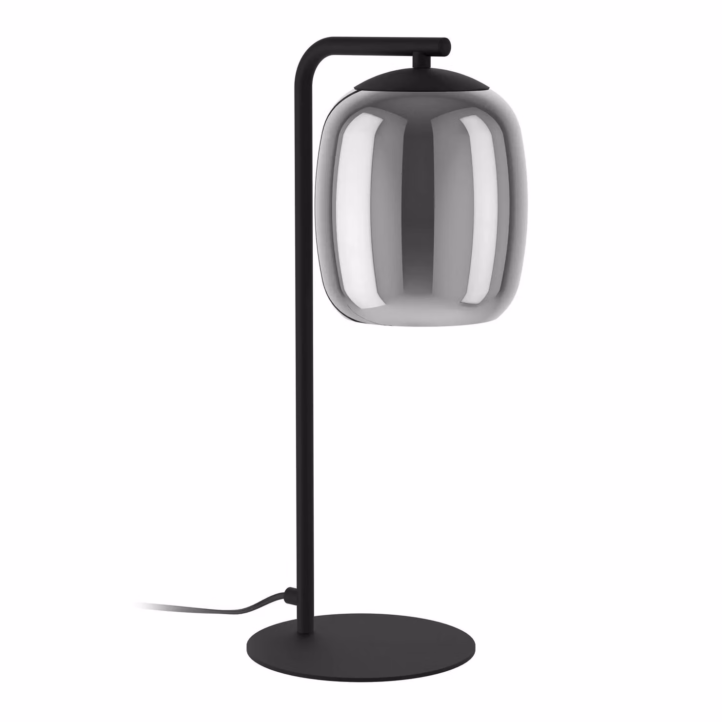 Eglo Ciampino Modern LED Table Lamp in Black Metal and Transparent Glass, H 45 cm x W 17 cm – 2