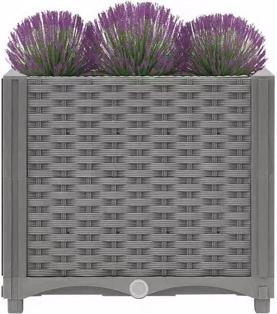 Berkfield Home Grey Polypropylene Raised Bed W/D/H: 40 x 40 x 38 cm – 1