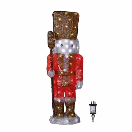Samuel Alexander 65cm Light Up Acrylic Christmas Nutcracker Decoration with 80 White LEDs – 2