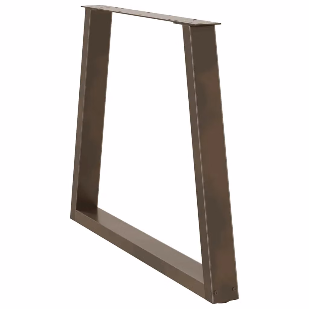 Berkfield Home V-Shape Dining Table Legs, 3 Piece Set, Brown Steel, H: 72-73.3 cm x W: 80 cm – 3