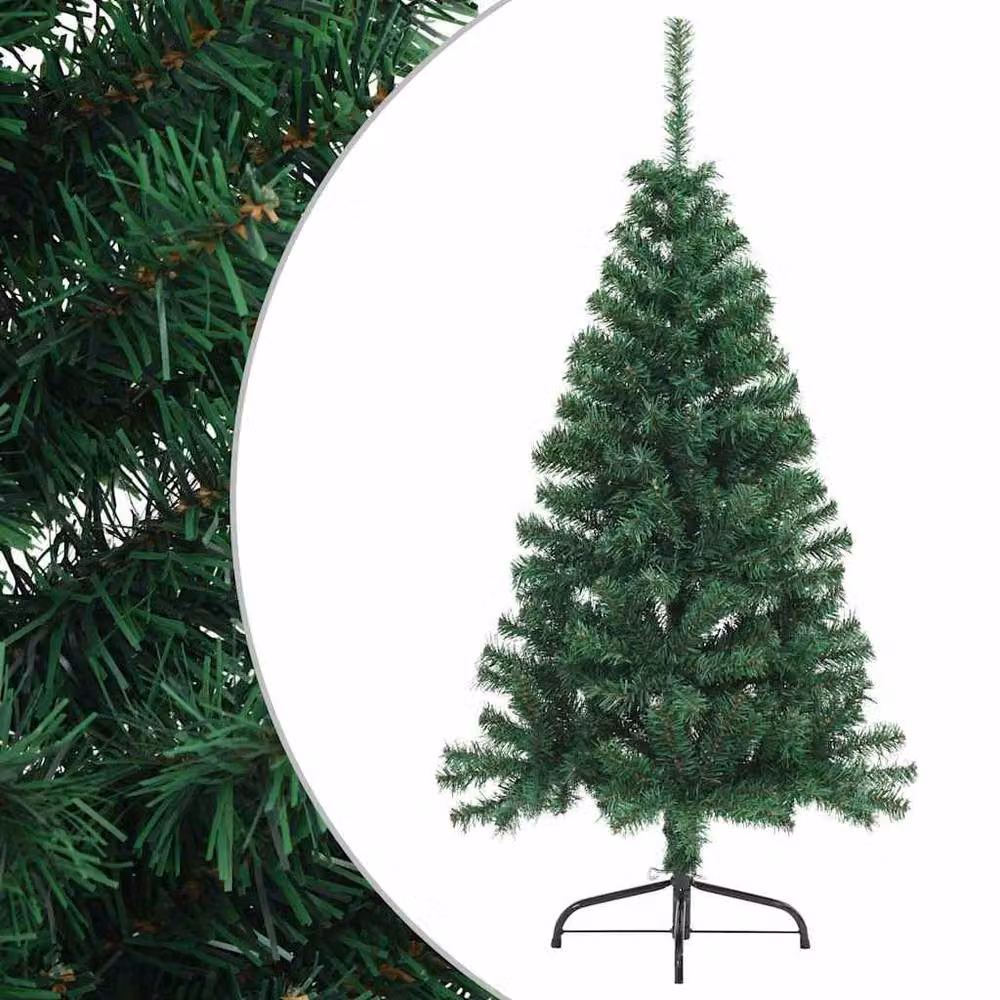 Berkfield Home Beautiful Artificial Half Christmas Tree with Stand, Green, Height: 150 cm – 2