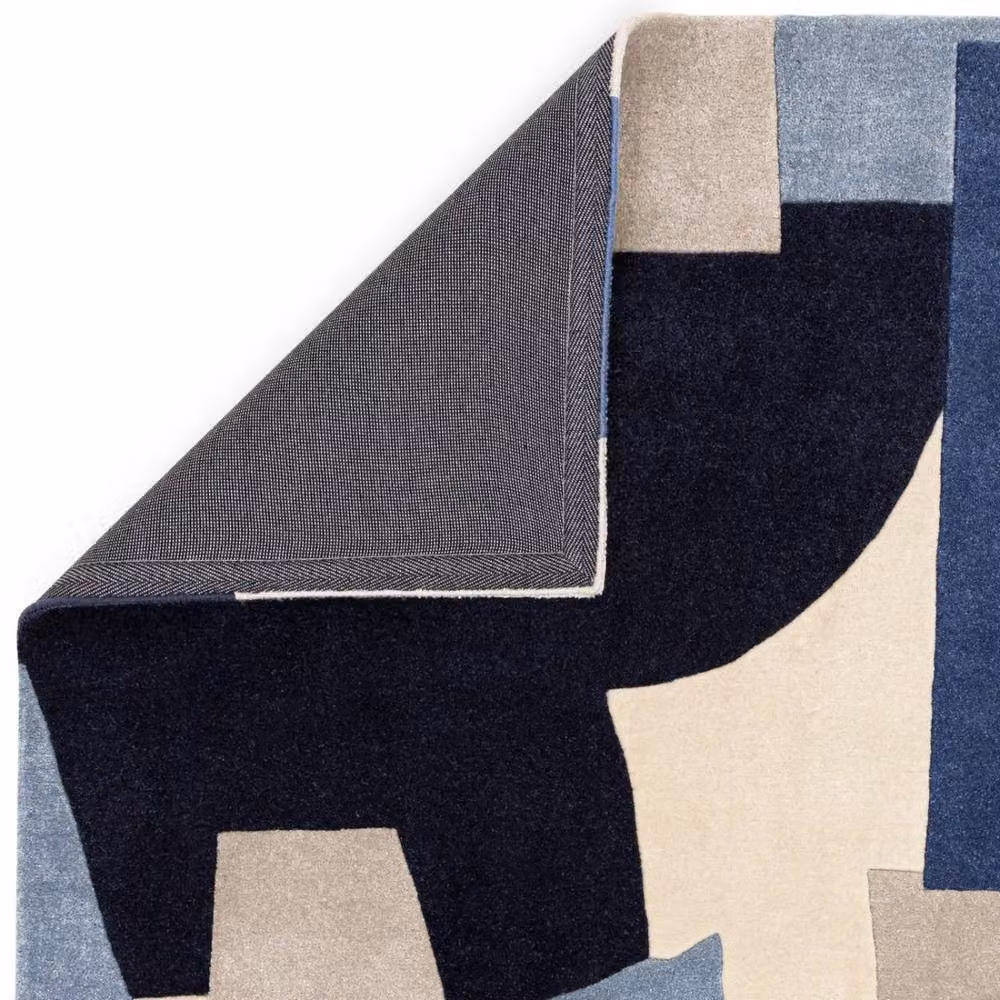 The Rug Shop UK Blue Modern Abstract Easy to Clean Polyester Area Rug W: 200 cm, D: 290 cm – 5