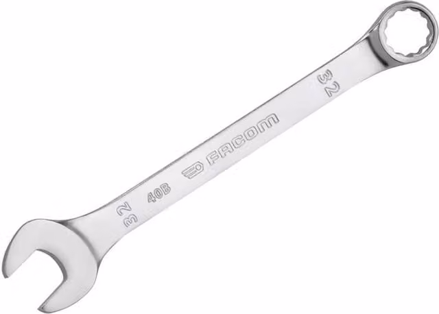Facom Slim Metric Combination Spanner 32mm in Silver Steel