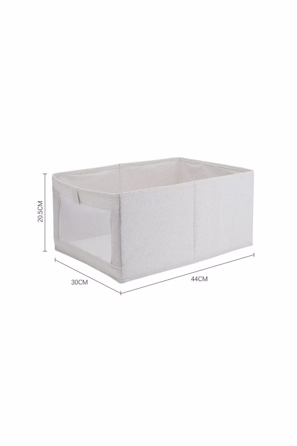 ExtraStar Foldable Fabric Clothes Storage Organizer Basket in Beige – 5