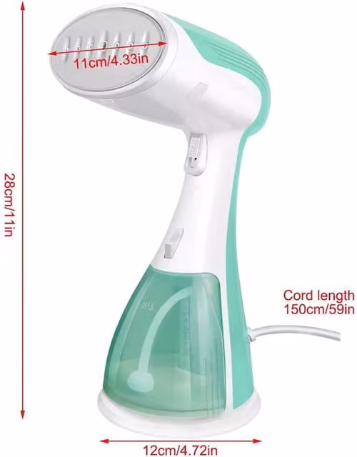 Nordara 1500W Handheld Portable Garment Steamer for Clothes and Curtains, Multicolour