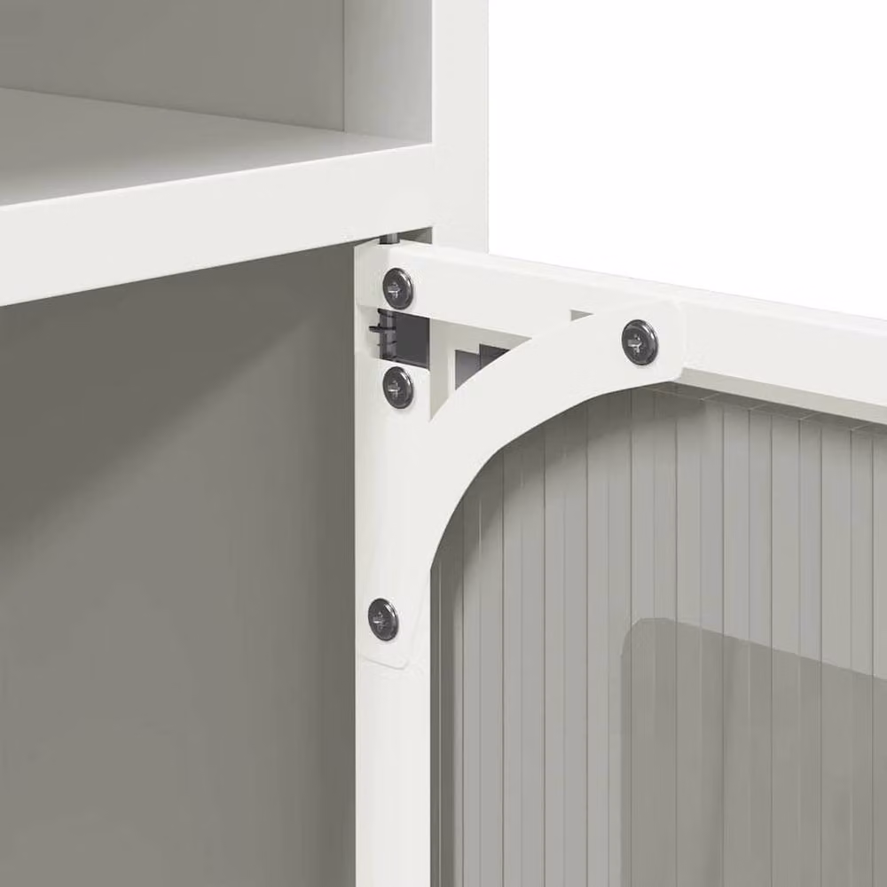 Berkfield Home White Metal Sideboard W/D/H: 100.5 x 39 x 107 cm – 3