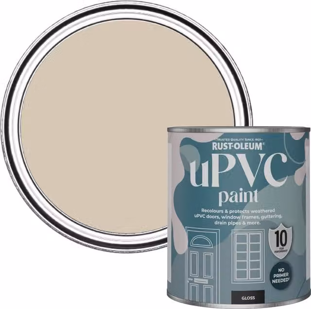 Rust-Oleum Gloss Finish UPVC Paint, 0.75 l, Orange and Beige