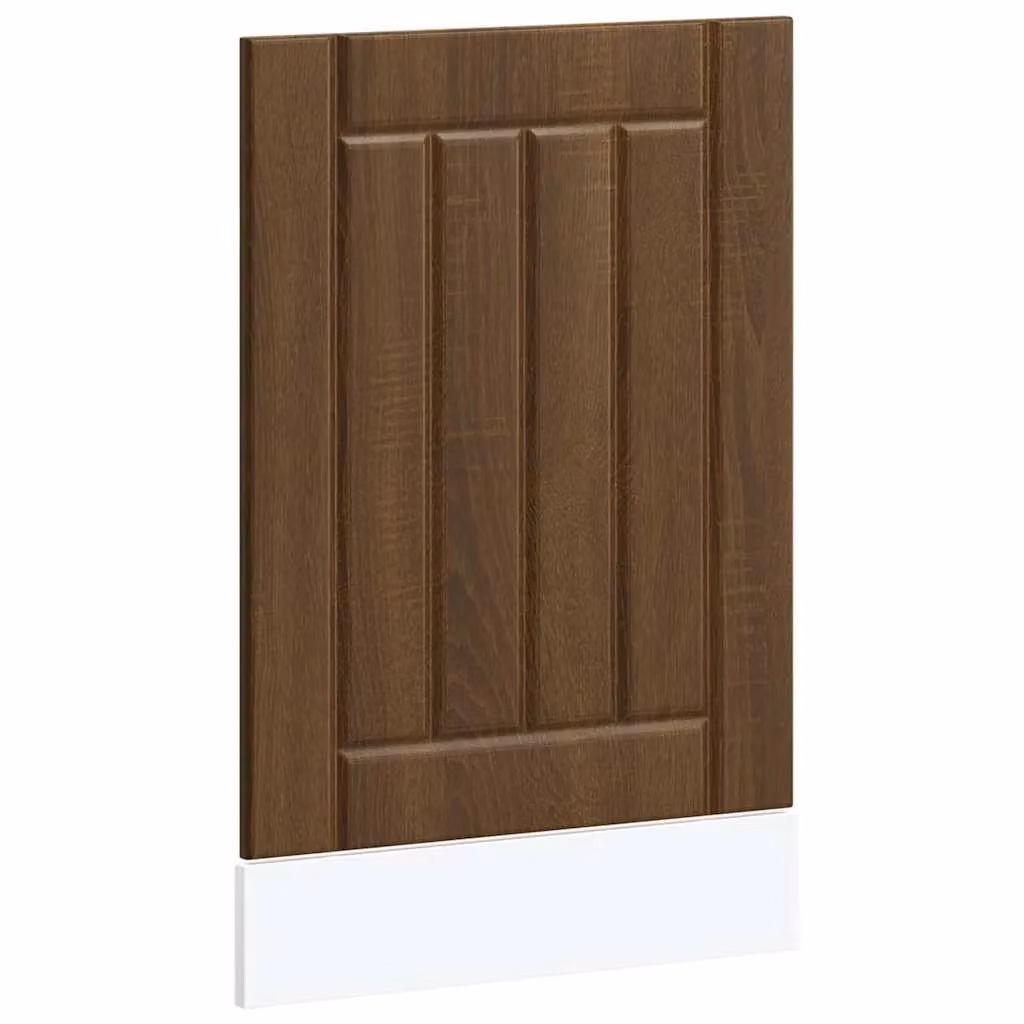 Berkfield Home Lucca Dishwasher Panel in Brown Oak Engineered Wood – 2