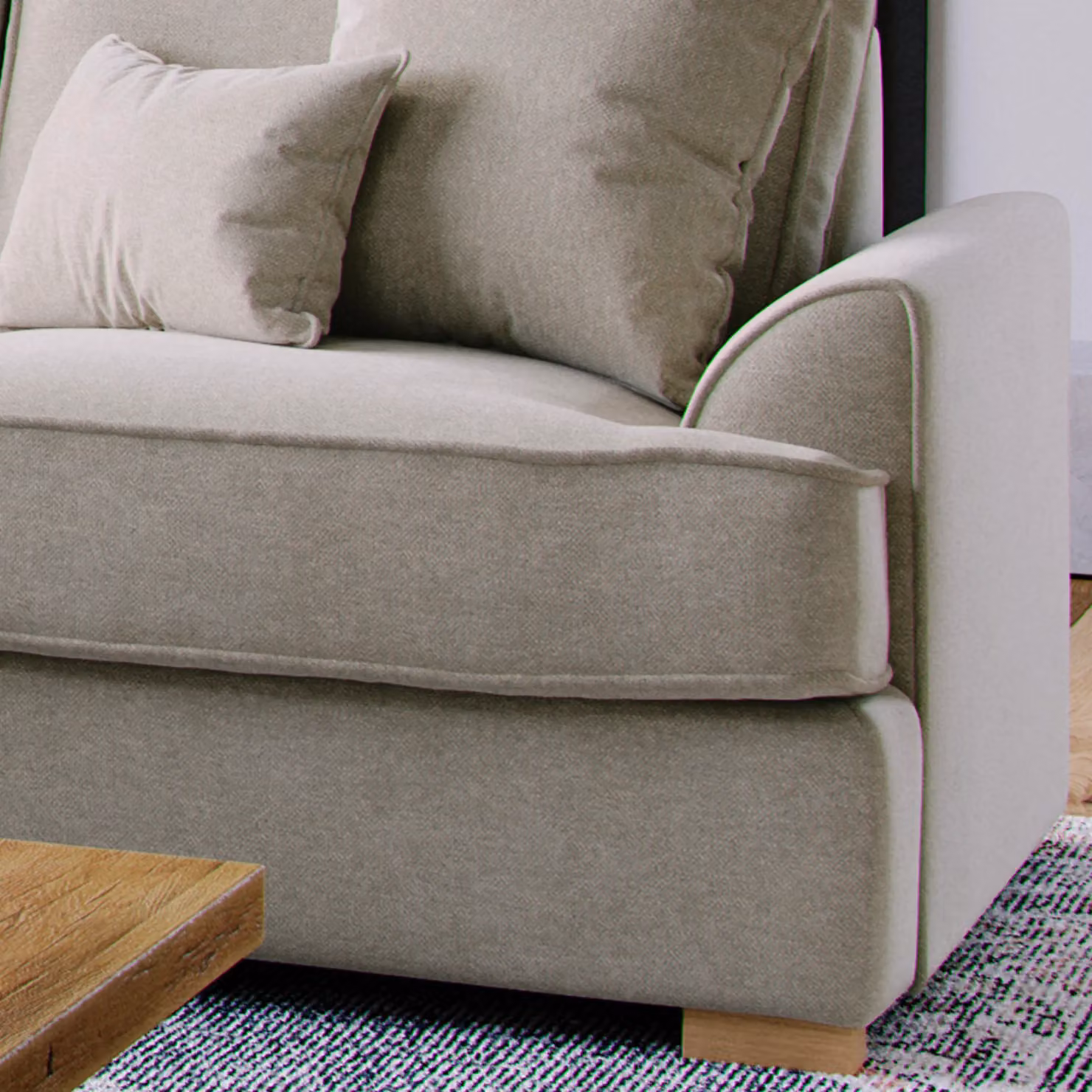 The Great Sofa Company Ophelia 3 Seater Chenille Sofa in Beige – 3