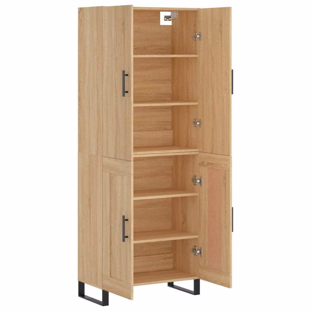 Berkfield Home Sonoma Oak Highboard in Light Brown, W/D/H: 69.5 x 34 x 180 cm – 3