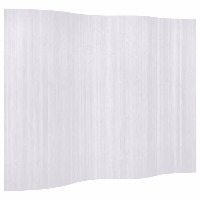 Berkfield Home Bamboo Room Divider in White, W/H: 250 x 165 cm