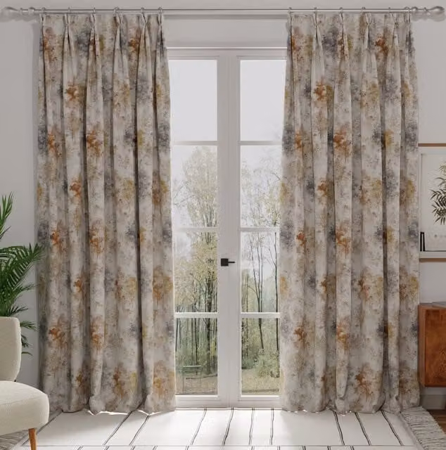 Terrys Woodland Made to Measure Blackout Cotton Fabric Panel in Multicolour Floral Nature Design