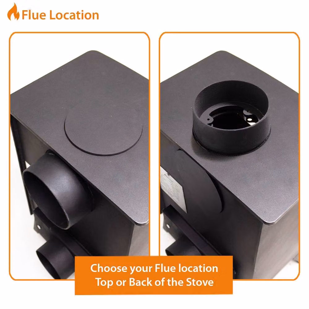RoyalFire 5kW Steel Multifuel Wood Burning Stove in Dark Grey – 4