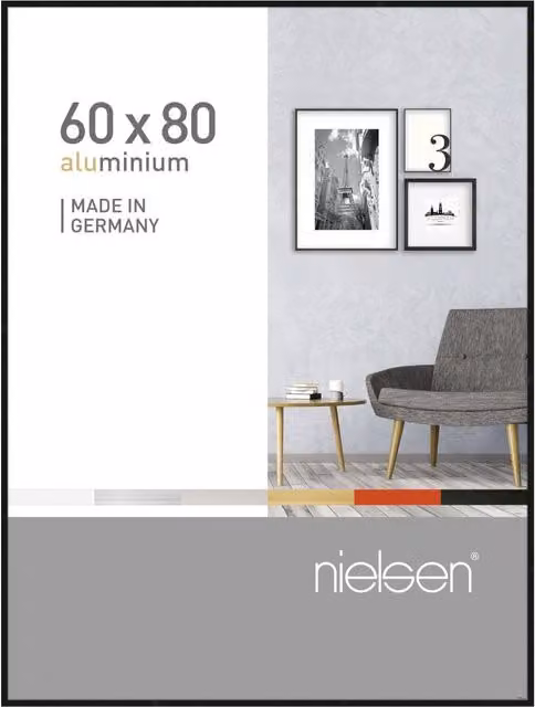 Nielsen Design Pixel Minimalist Single Picture Frame, Black, W: 60 cm, H: 80 cm – 1
