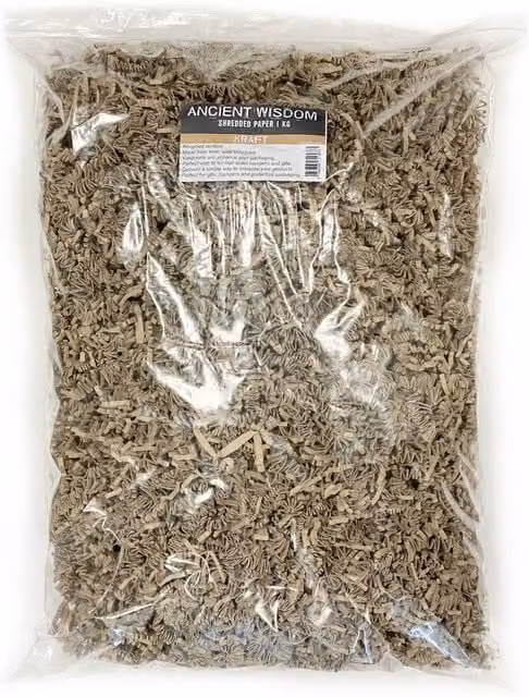SizzlePak Kraft Shredded Paper Packaging Filler in Gold