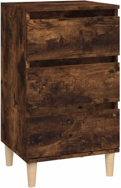 Berkfield Home Smoked Oak Bedside Cabinet in Brown, W/D/H: 40 x 35 x 70 cm – 1