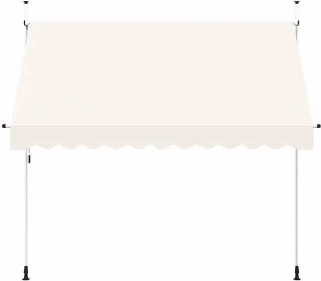 Berkfield Home Manual Retractable Folding Arm Awning in Beige, W: 300 cm, D: 120 cm – 1