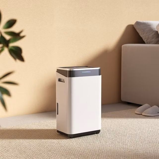 Livingandhome White Small Quiet Dehumidifier with 6500ml Capacity, LED Lights, WiFi and App Control