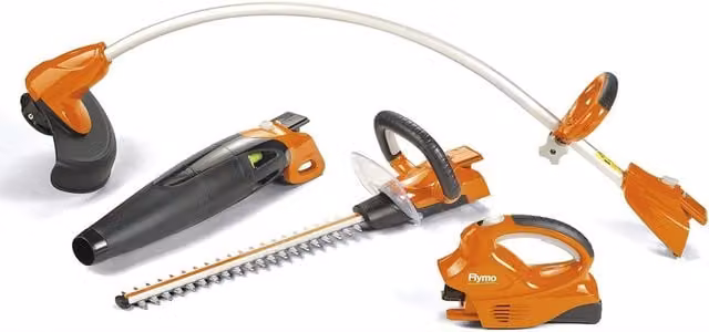 Flymo Combi Grass Hedge Trimmer and Blower with Rechargeable Battery, Orange