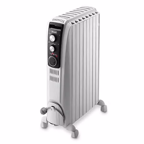 De'Longhi Dragon 4 2kW Freestanding Oil Filled Radiator in White