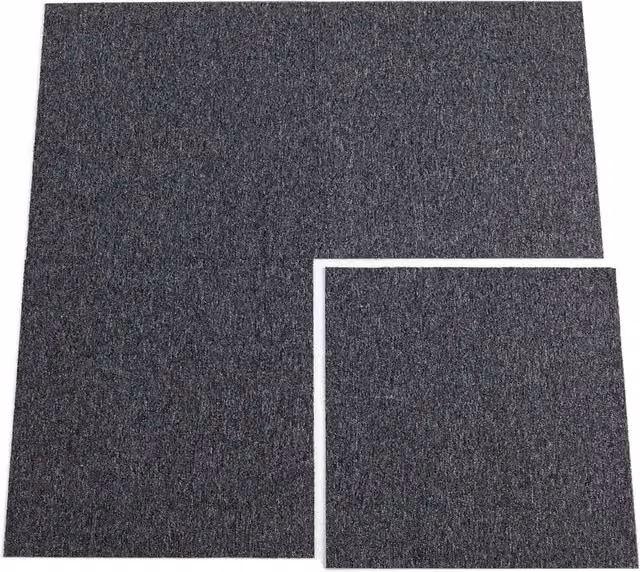Actiasmat Heavy Duty Carpet Tiles with Bitumen Backing, Anthracite Grey, 20 Pack, W/D: 50 x 50 cm – 1