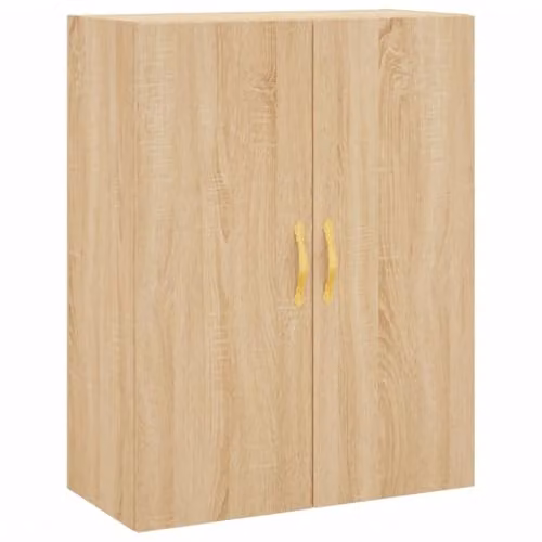 vidaXL Modern Wall Mounted Storage Cabinet in Brown Sonoma Oak, W/D/H: 90 x 34 x 69.5 cm