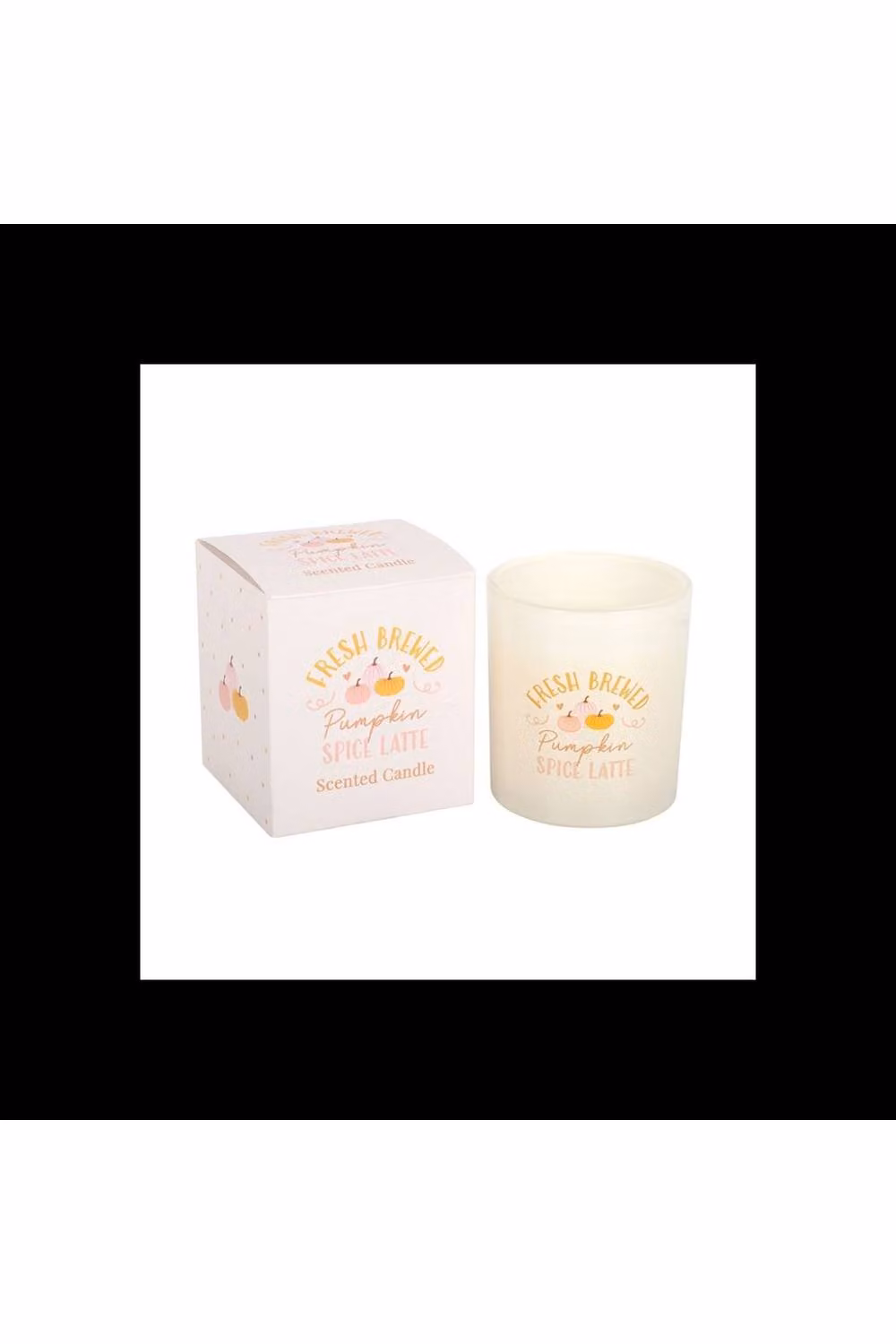 KDMD Fresh Brewed Pumpkin Spice Latte Scented Glass Candle, White – 2